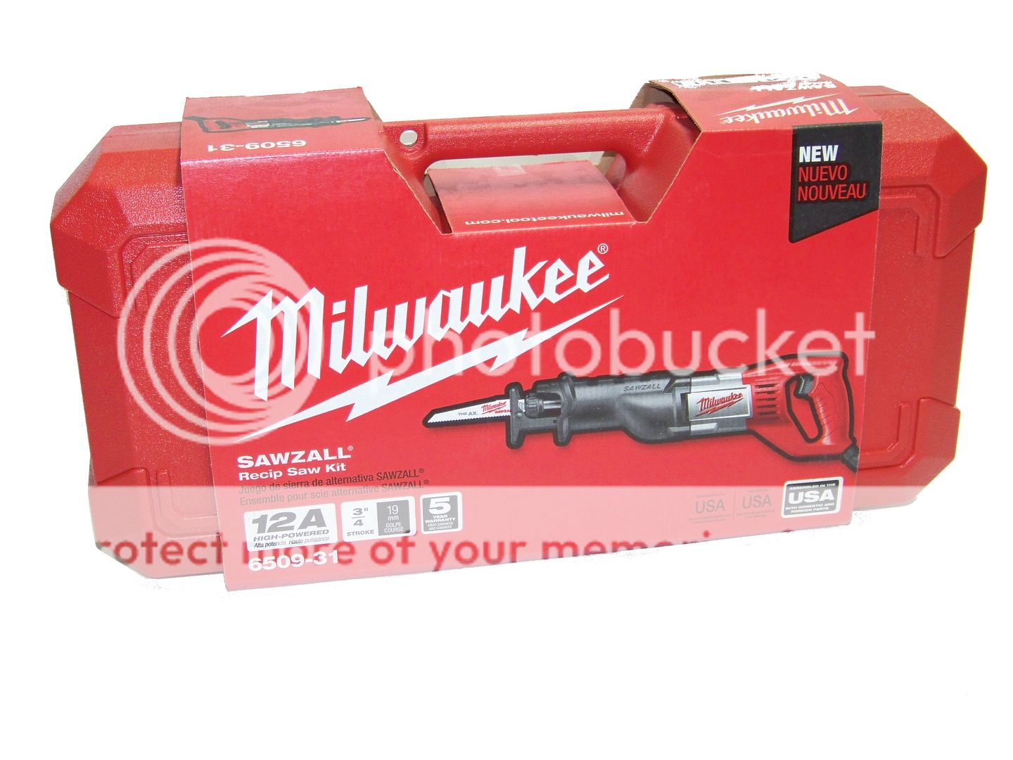 Milwaukee 650931 12 Amp Sawzall Reciprocating Saw with 3/4" Stroke